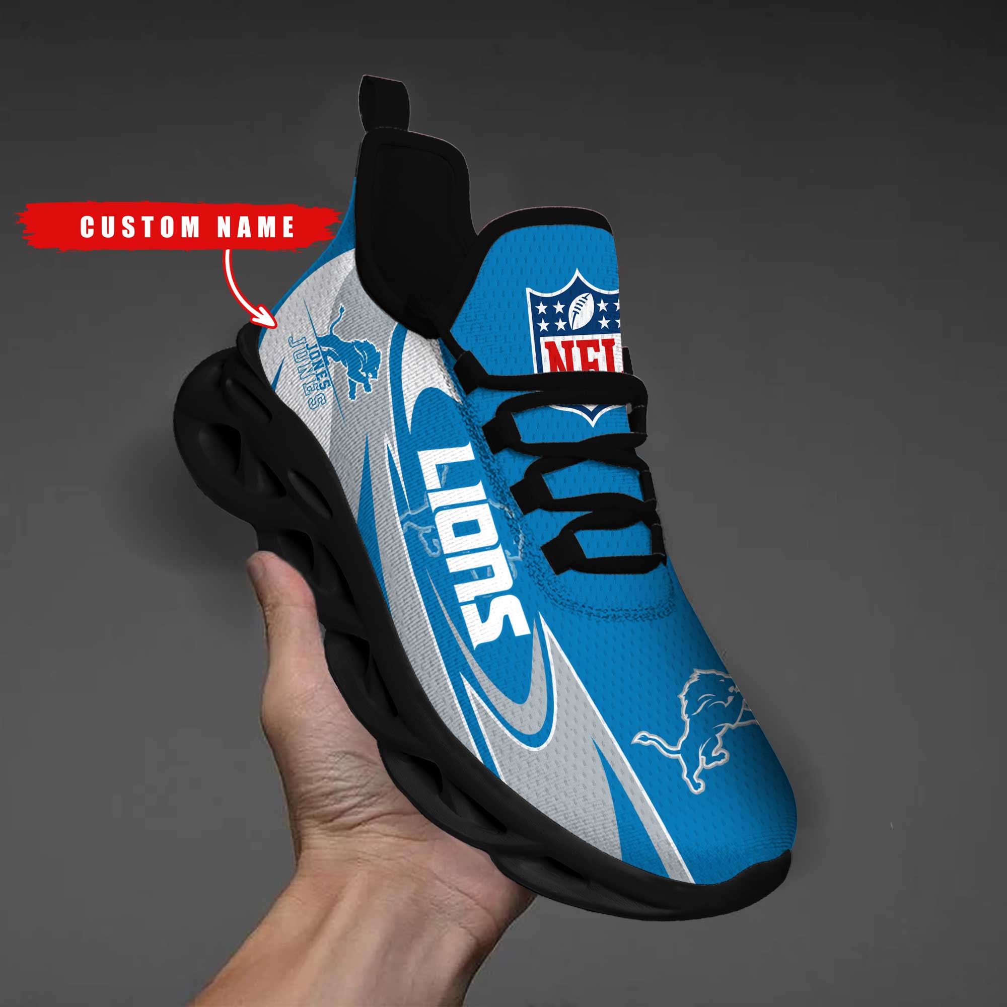 Ideafootwear Detroit Lions Max Soul Shoes Sneakers For Men And Women