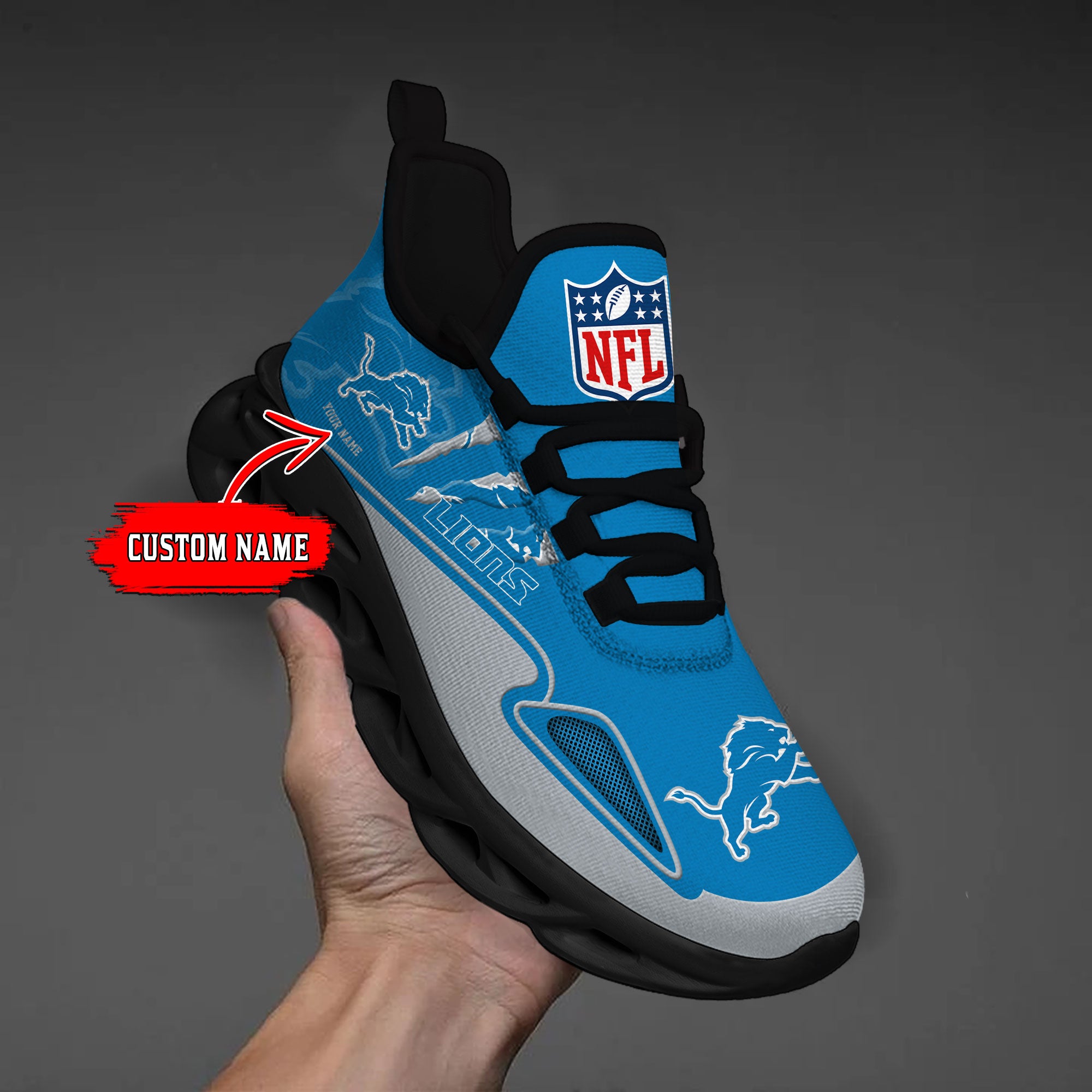 Ideafootwear Detroit Lions Max Soul Shoes Sneakers For Men And Women