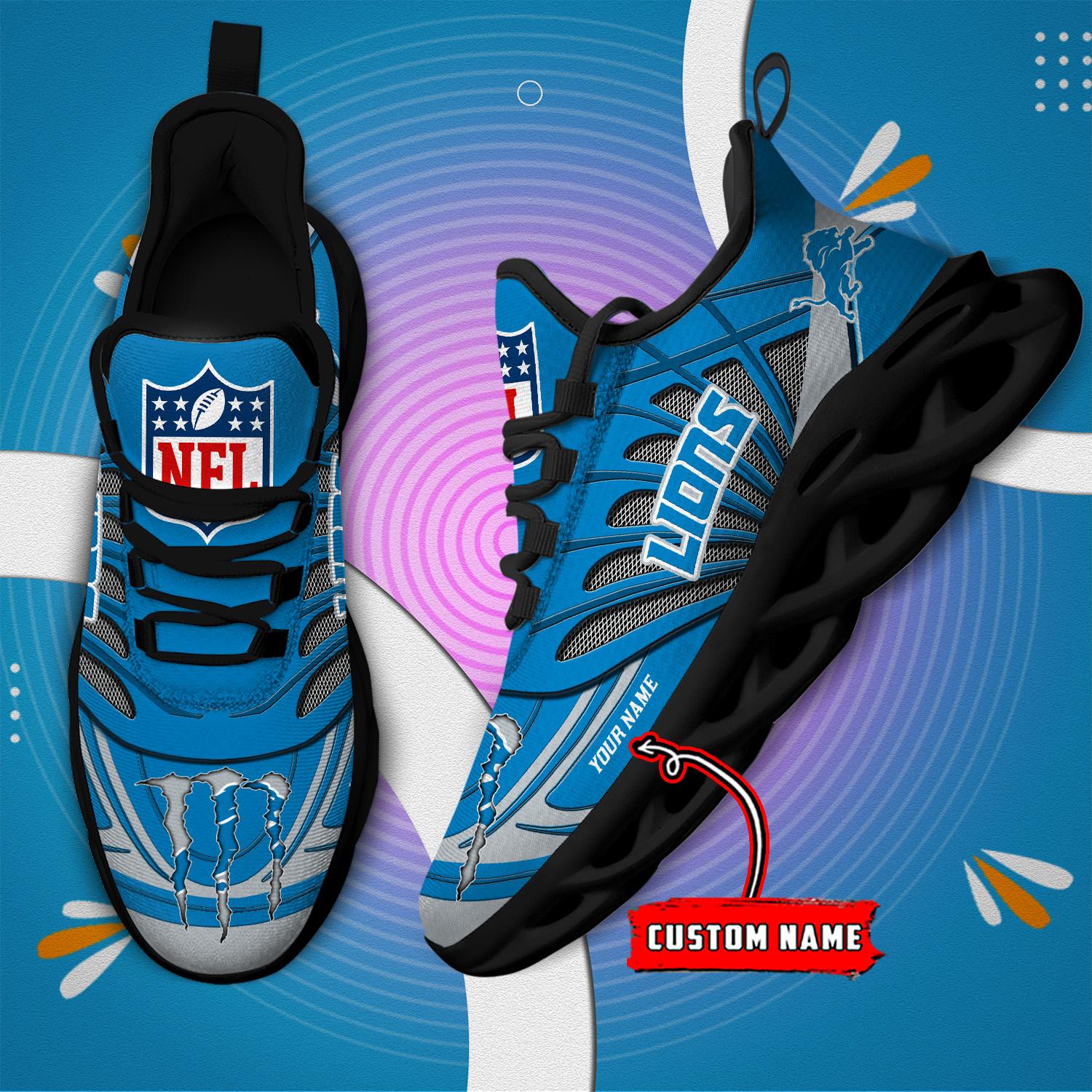 Ideafootwear Detroit Lions Max Soul Shoes Sneakers For Men And Women