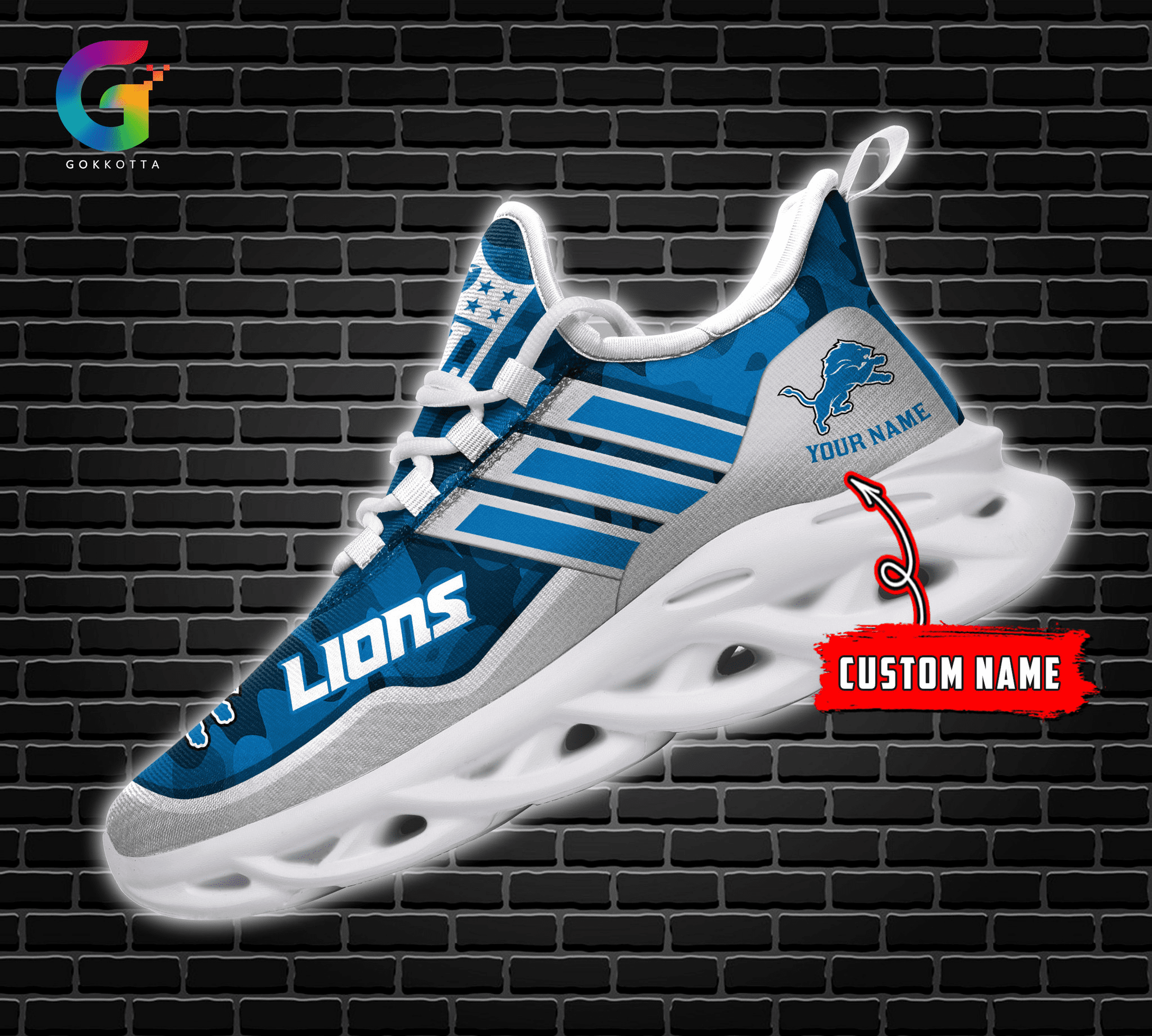 Ideafootwear Detroit Lions Max Soul Shoes Sneakers For Men And Women