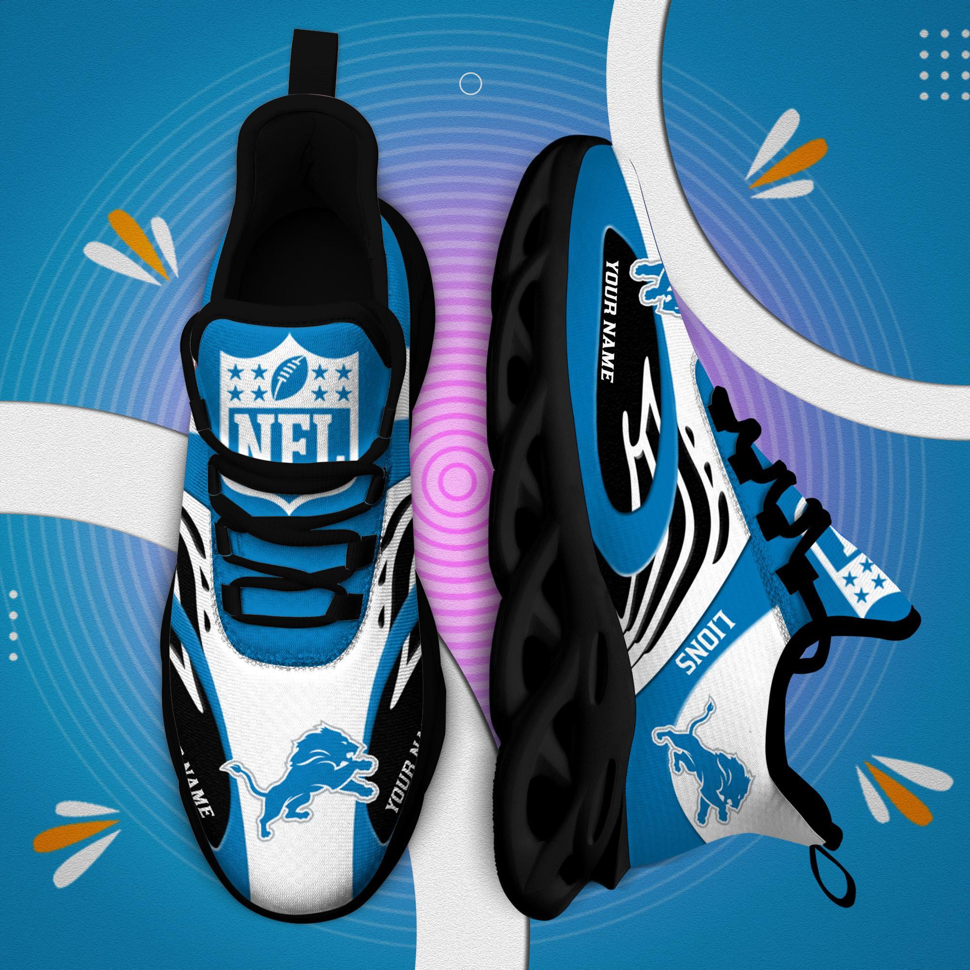 Ideafootwear Detroit Lions Max Soul Shoes Sneakers For Men And Women