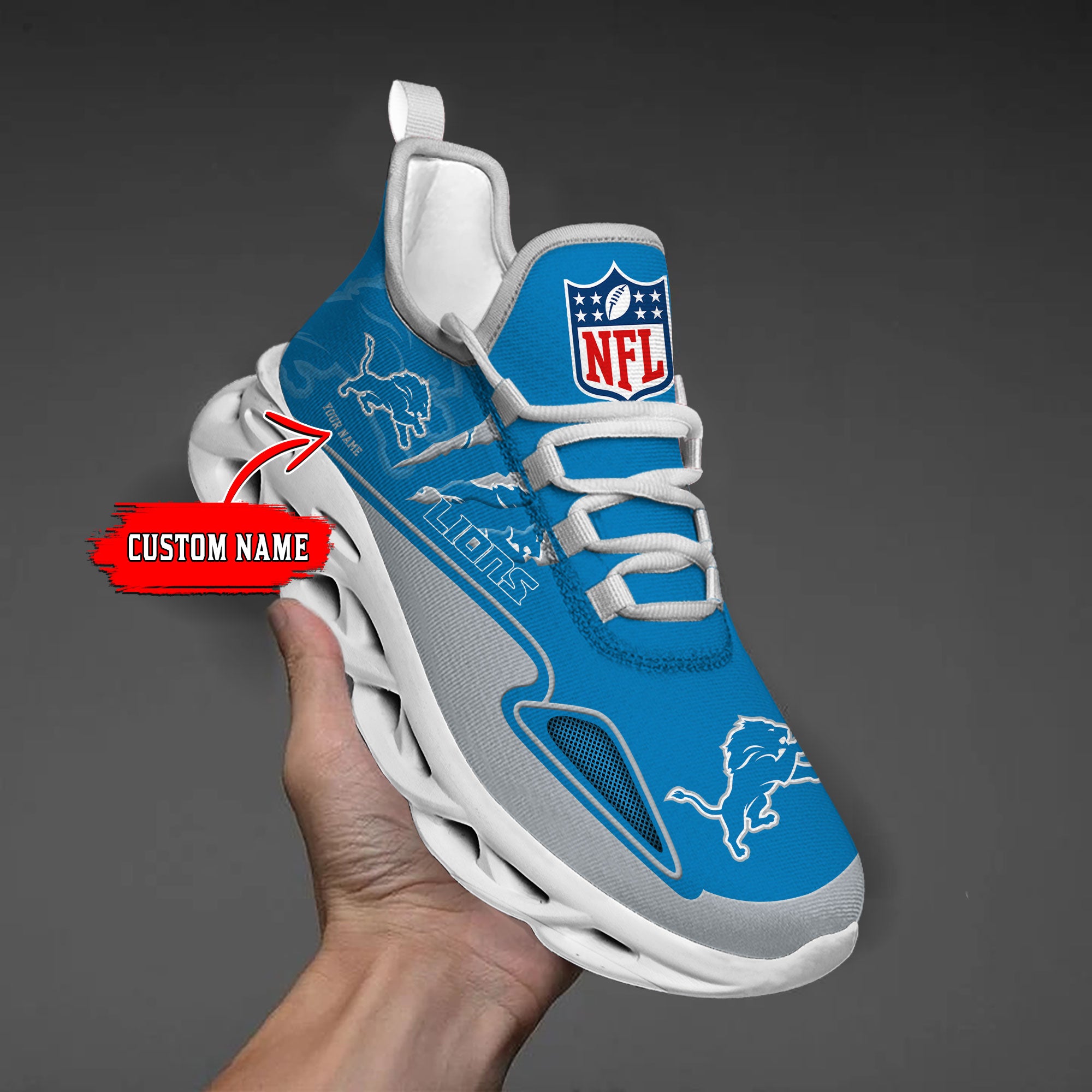 Ideafootwear Detroit Lions Max Soul Shoes Sneakers For Men And Women