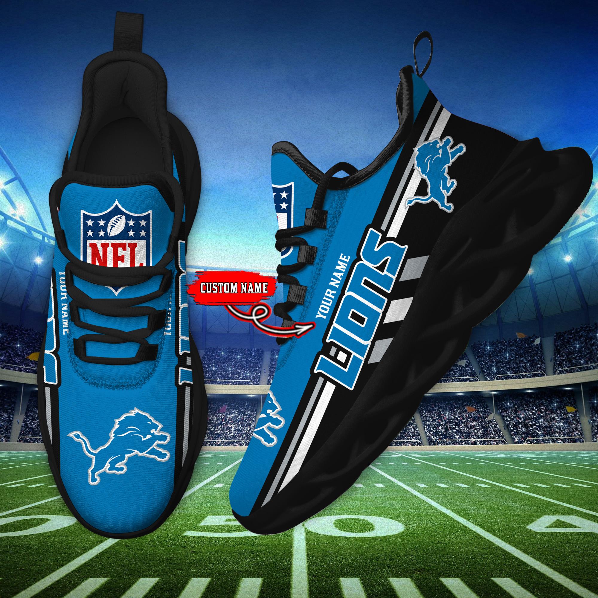 Ideafootwear Detroit Lions Max Soul Shoes Sneakers For Men And Women