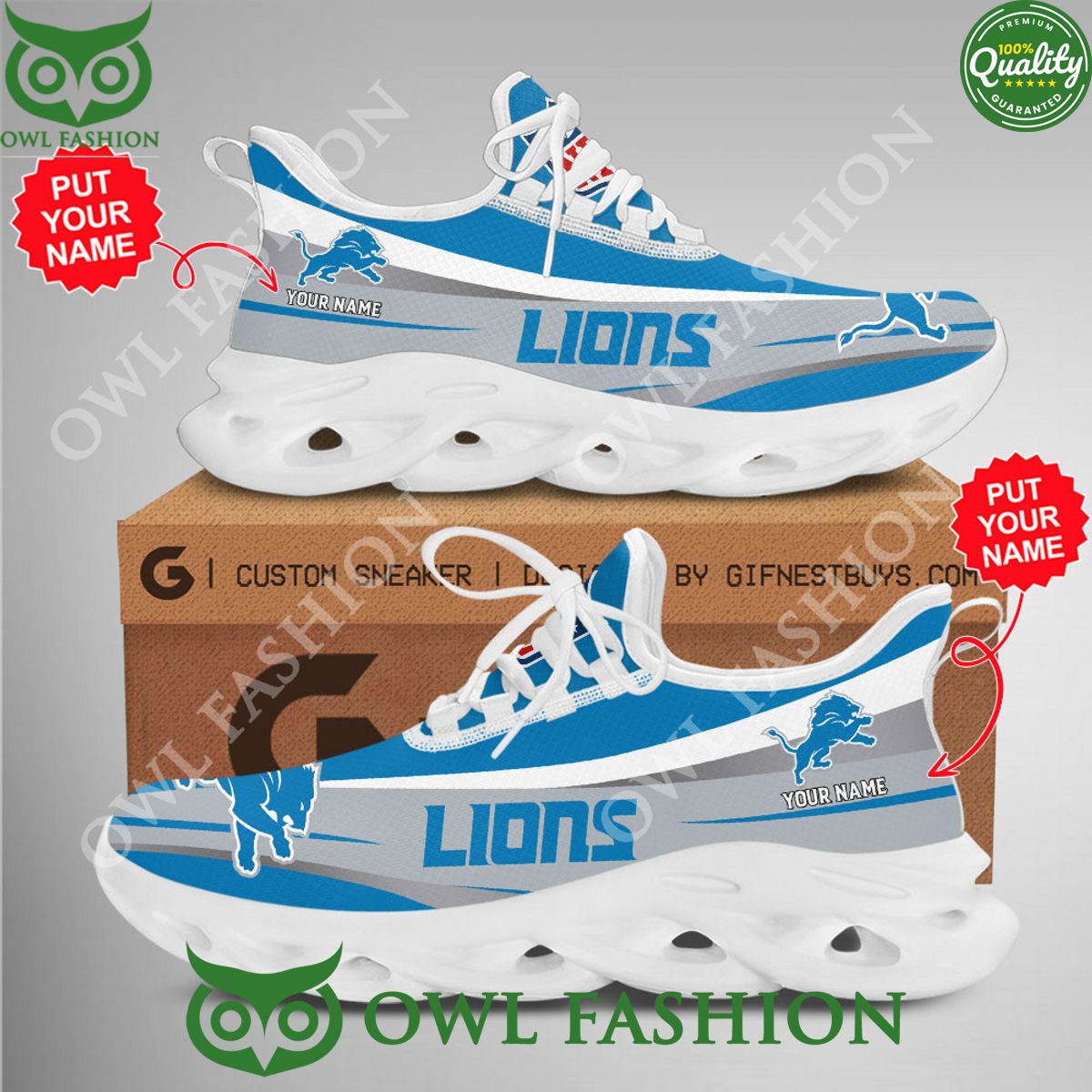 Ideafootwear Detroit Lions Max Soul Shoes Sneakers For Men And Women
