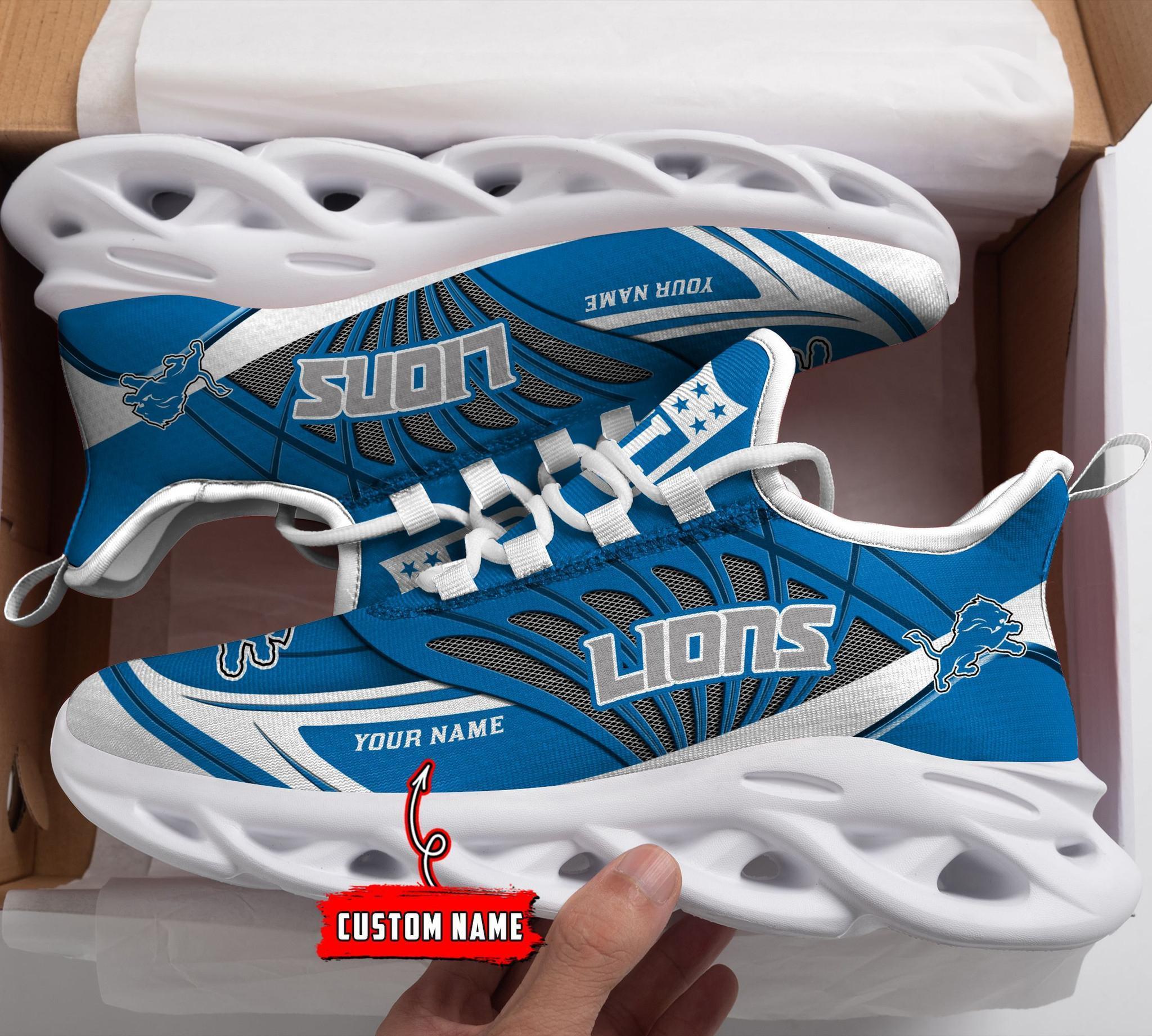 Ideafootwear Detroit Lions Max Soul Shoes Sneakers For Men And Women