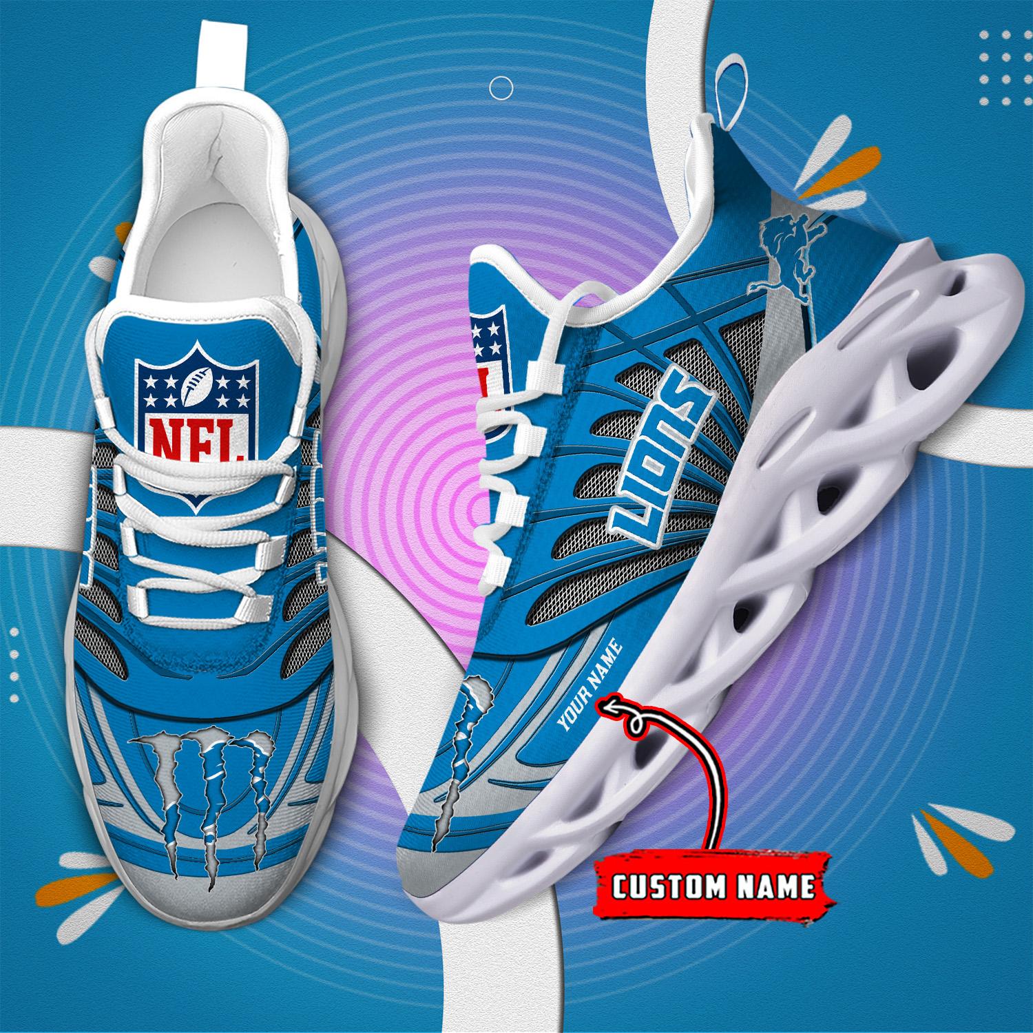 Ideafootwear Detroit Lions Max Soul Shoes Sneakers For Men And Women