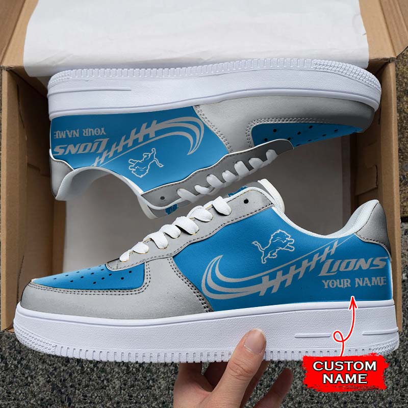 Ideafootwear Detroit Lions NFL Air Low-Top Sneakers Shoes For Men And Women