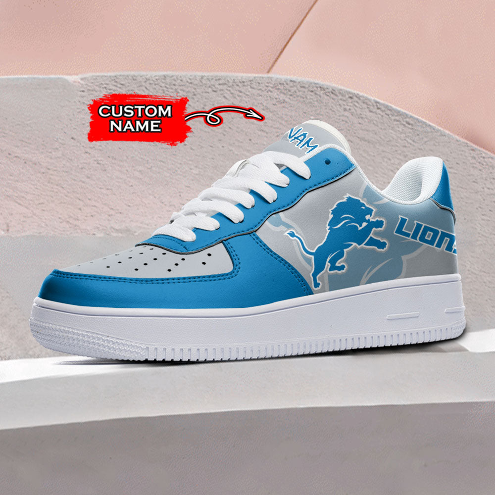 Ideafootwear Detroit Lions NFL Air Low-Top Sneakers Shoes For Men And Women