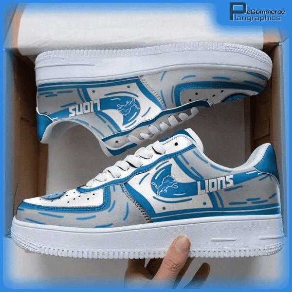 Ideafootwear Detroit Lions NFL Air Low-Top Sneakers Shoes For Men And Women