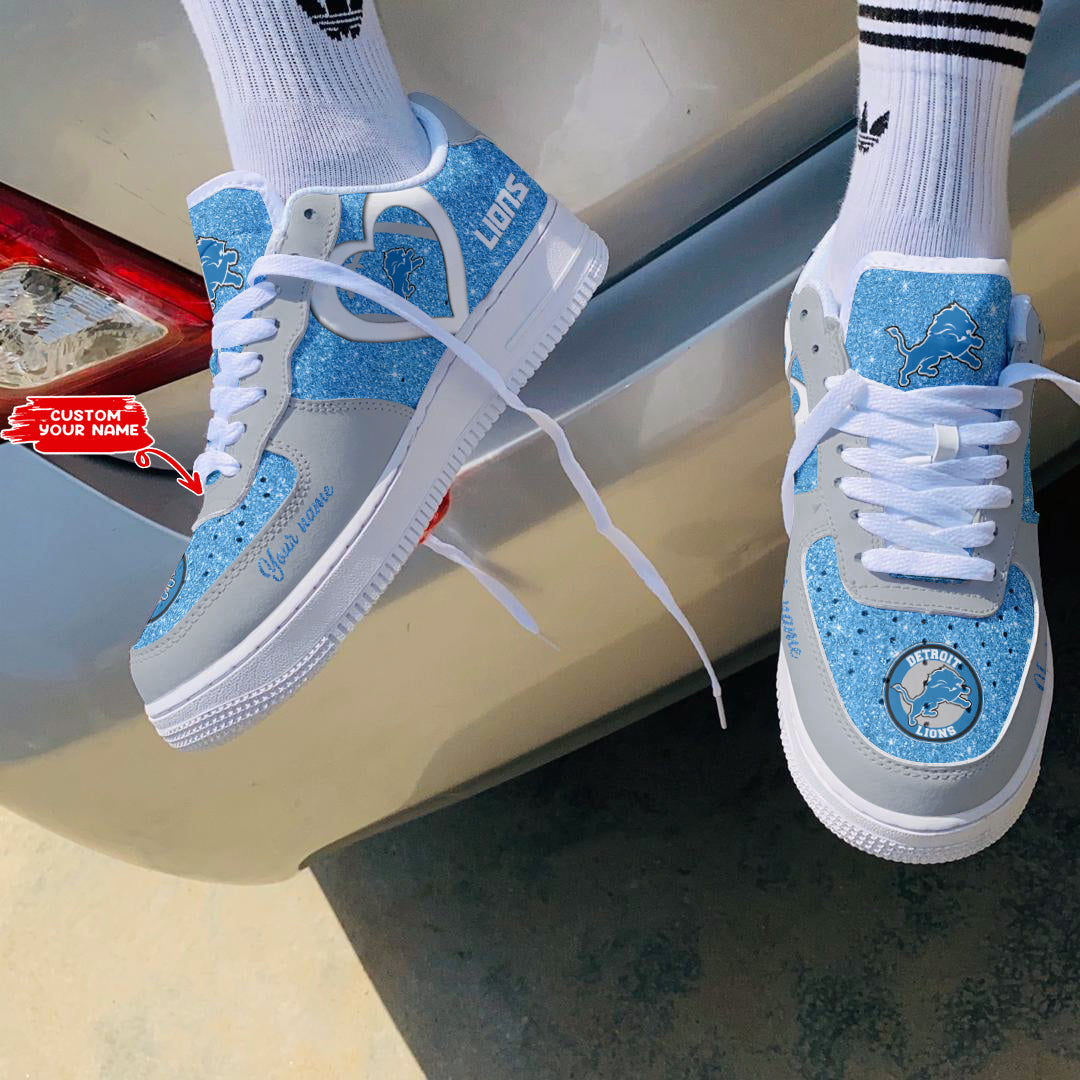 Ideafootwear Detroit Lions NFL Air Low-Top Sneakers Shoes For Men And Women