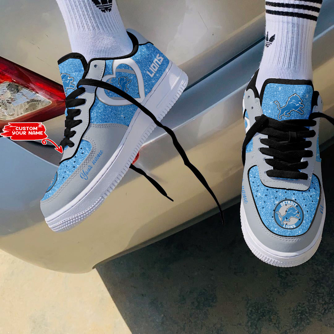 Ideafootwear Detroit Lions NFL Air Low-Top Sneakers Shoes For Men And Women