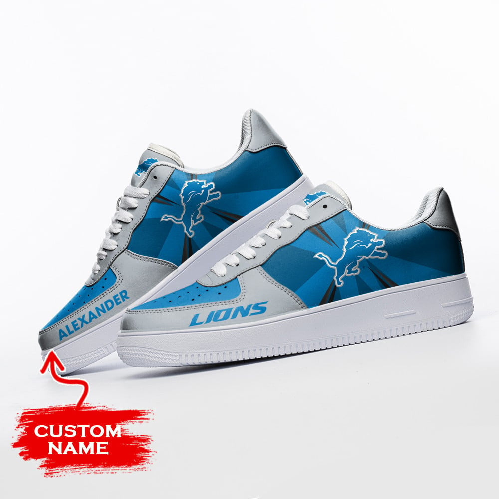 Ideafootwear Detroit Lions NFL Air Low-Top Sneakers Shoes For Men And Women