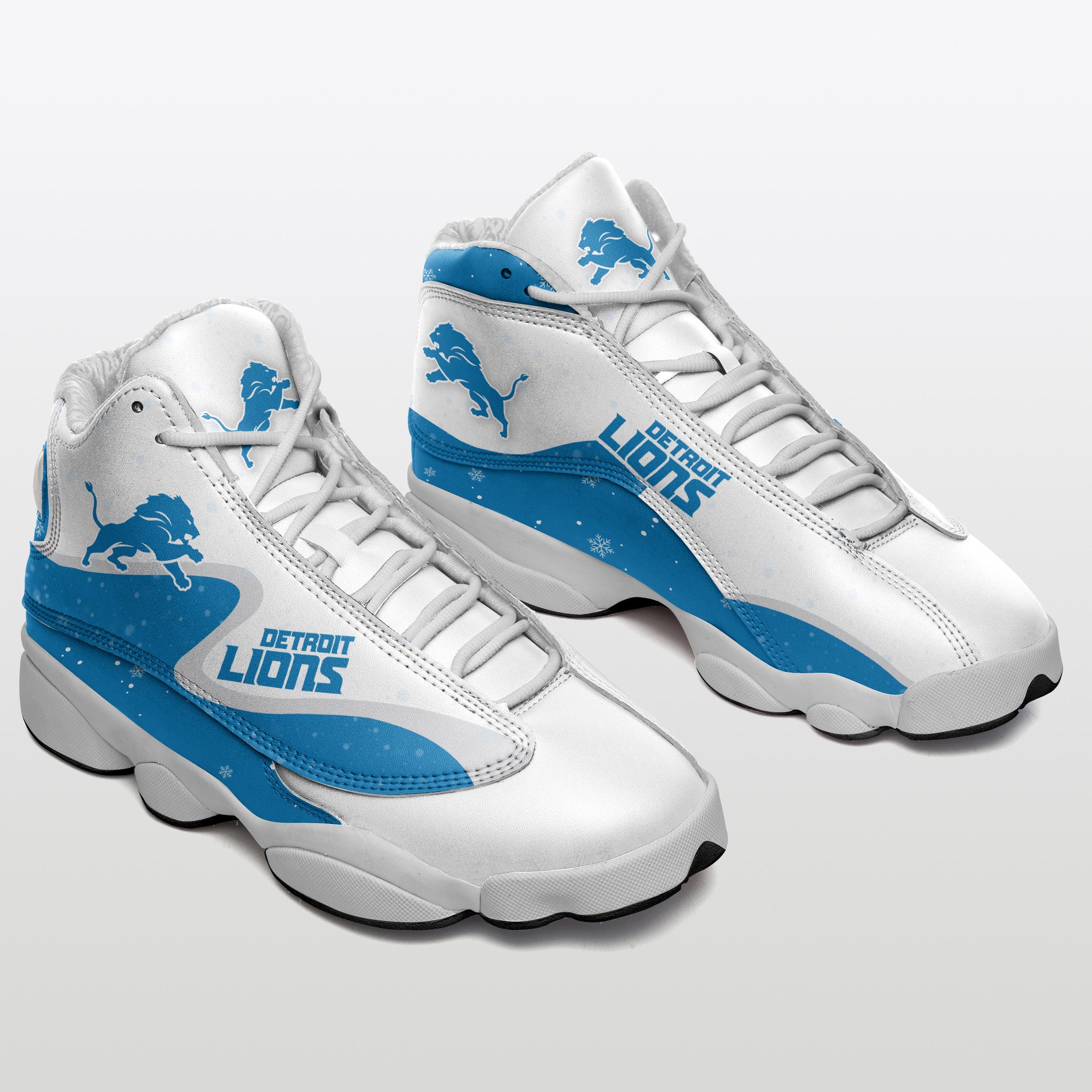 Ideafootwear Detroit Lions NFL AJ13 Sneakers Shoes For Men And Women