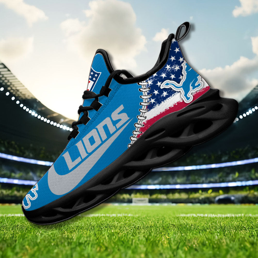 Ideafootwear Detroit Lions NFL Max Soul Shoes Sneakers For Men And Women