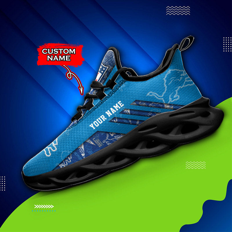Ideafootwear Detroit Lions NFL Max Soul Shoes Sneakers For Men And Women