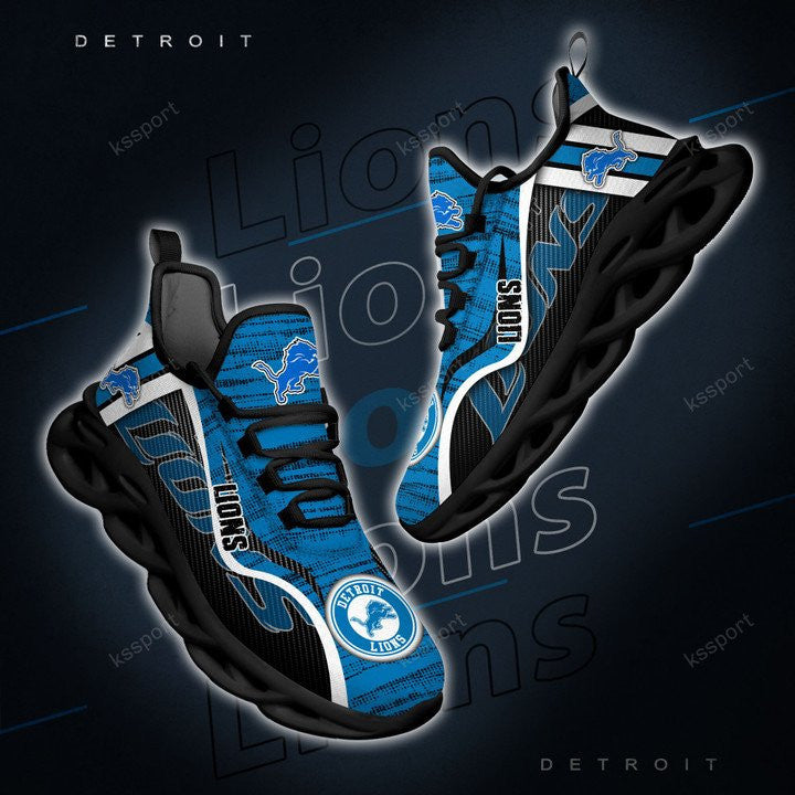 Ideafootwear Detroit Lions NFL Max Soul Shoes Sneakers For Men And Women