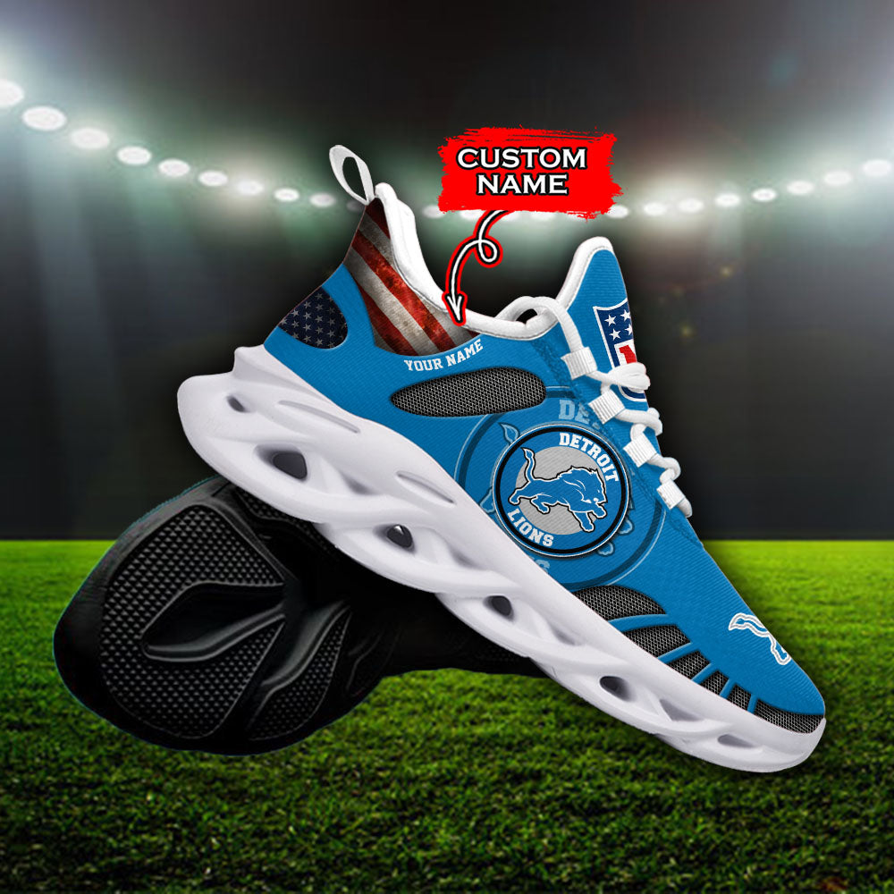 Ideafootwear Detroit Lions NFL Max Soul Shoes Sneakers For Men And Women