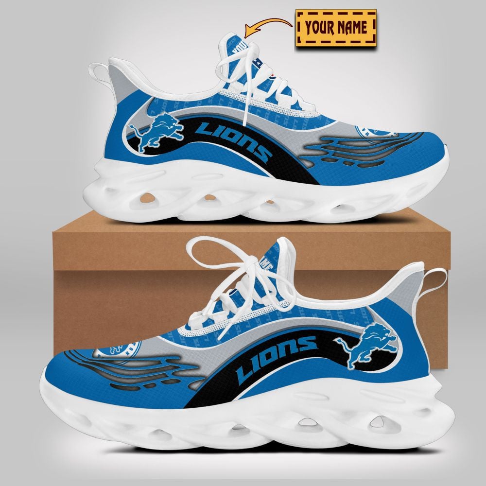 Ideafootwear Detroit Lions NFL Max Soul Shoes Sneakers For Men And Women