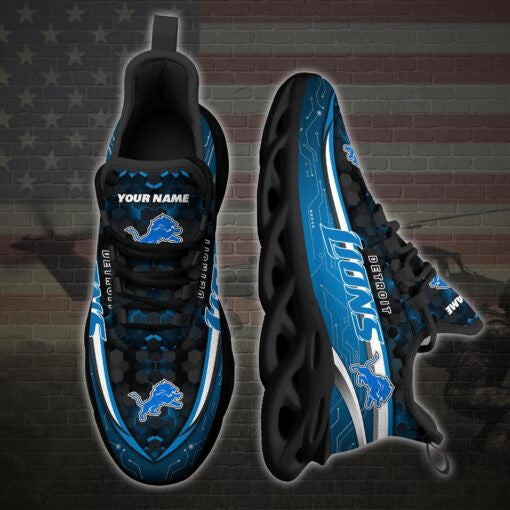 Ideafootwear Detroit Lions NFL Max Soul Shoes Sneakers For Men And Women
