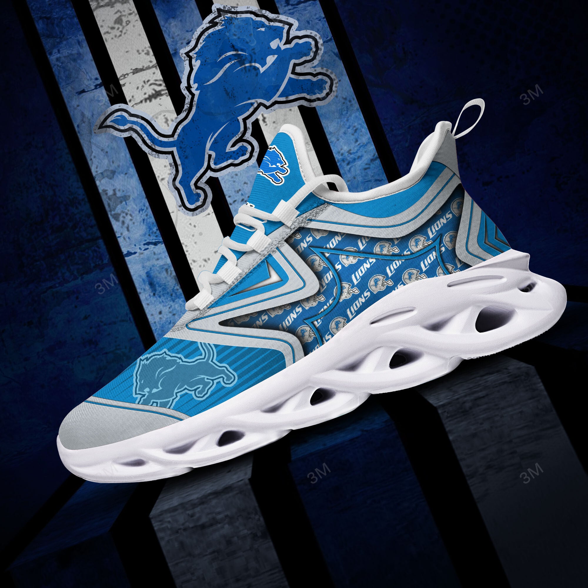 Ideafootwear Detroit Lions NFL Max Soul Shoes Sneakers For Men And Women