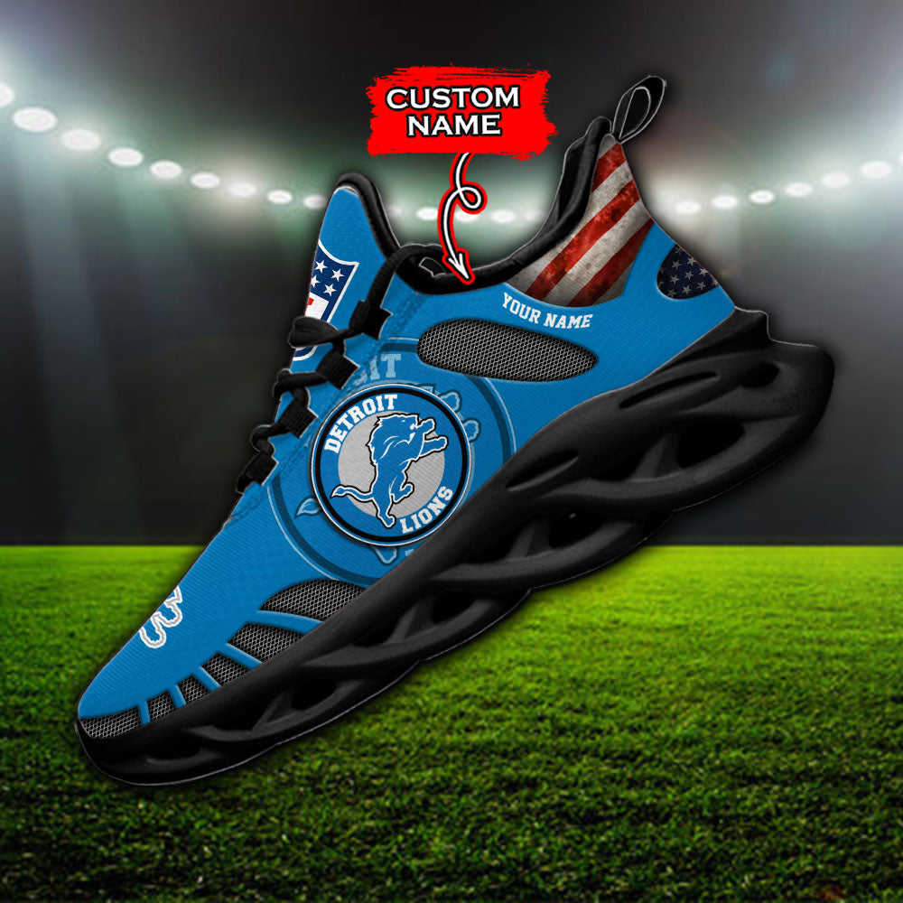 Ideafootwear Detroit Lions NFL Max Soul Shoes Sneakers For Men And Women