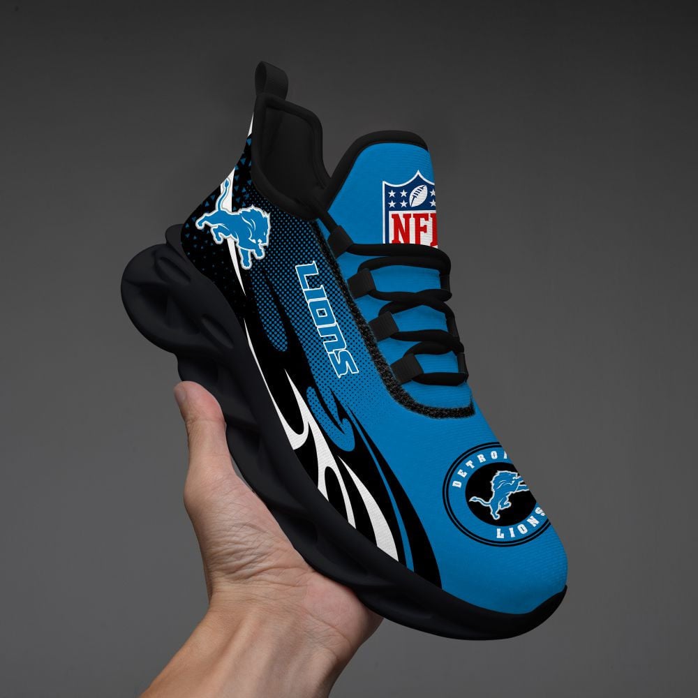 Ideafootwear Detroit Lions NFL Max Soul Shoes Sneakers For Men And Women