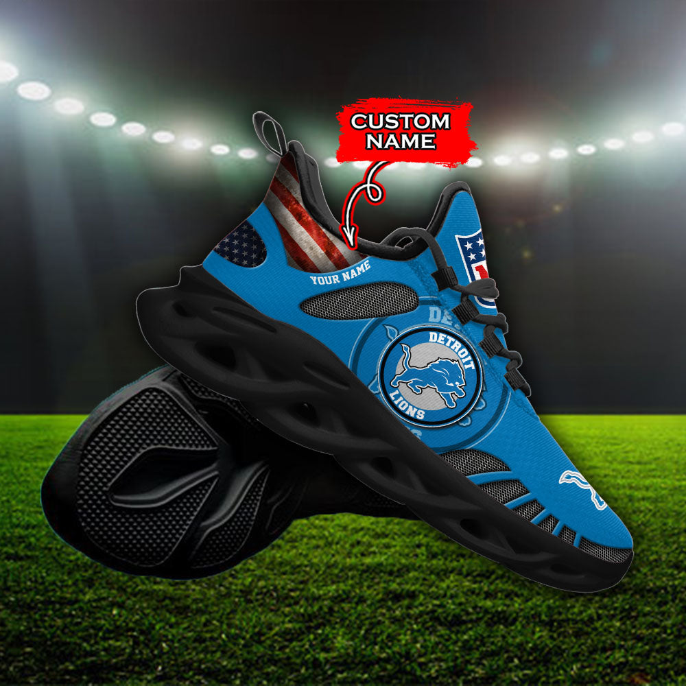 Ideafootwear Detroit Lions NFL Max Soul Shoes Sneakers For Men And Women
