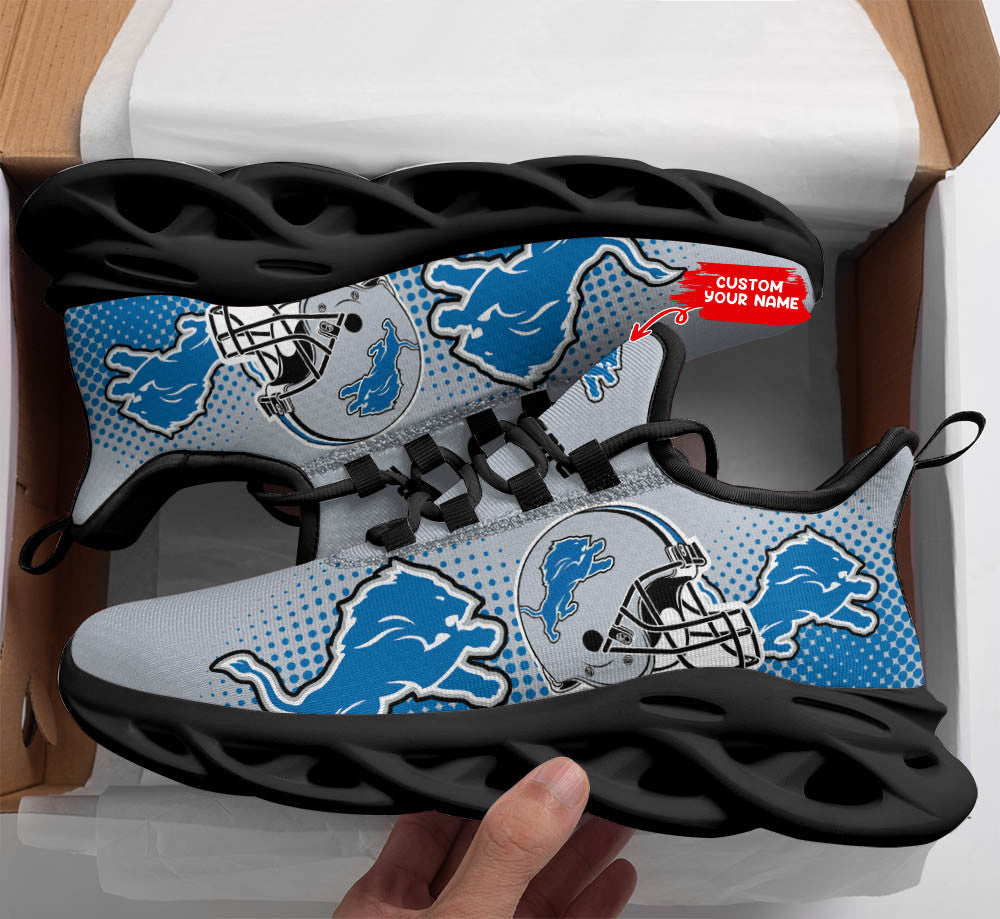 Ideafootwear Detroit Lions NFL Max Soul Shoes Sneakers For Men And Women