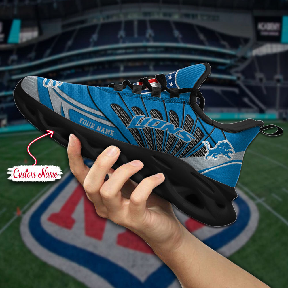 Ideafootwear Detroit Lions NFL Max Soul Shoes Sneakers For Men And Women