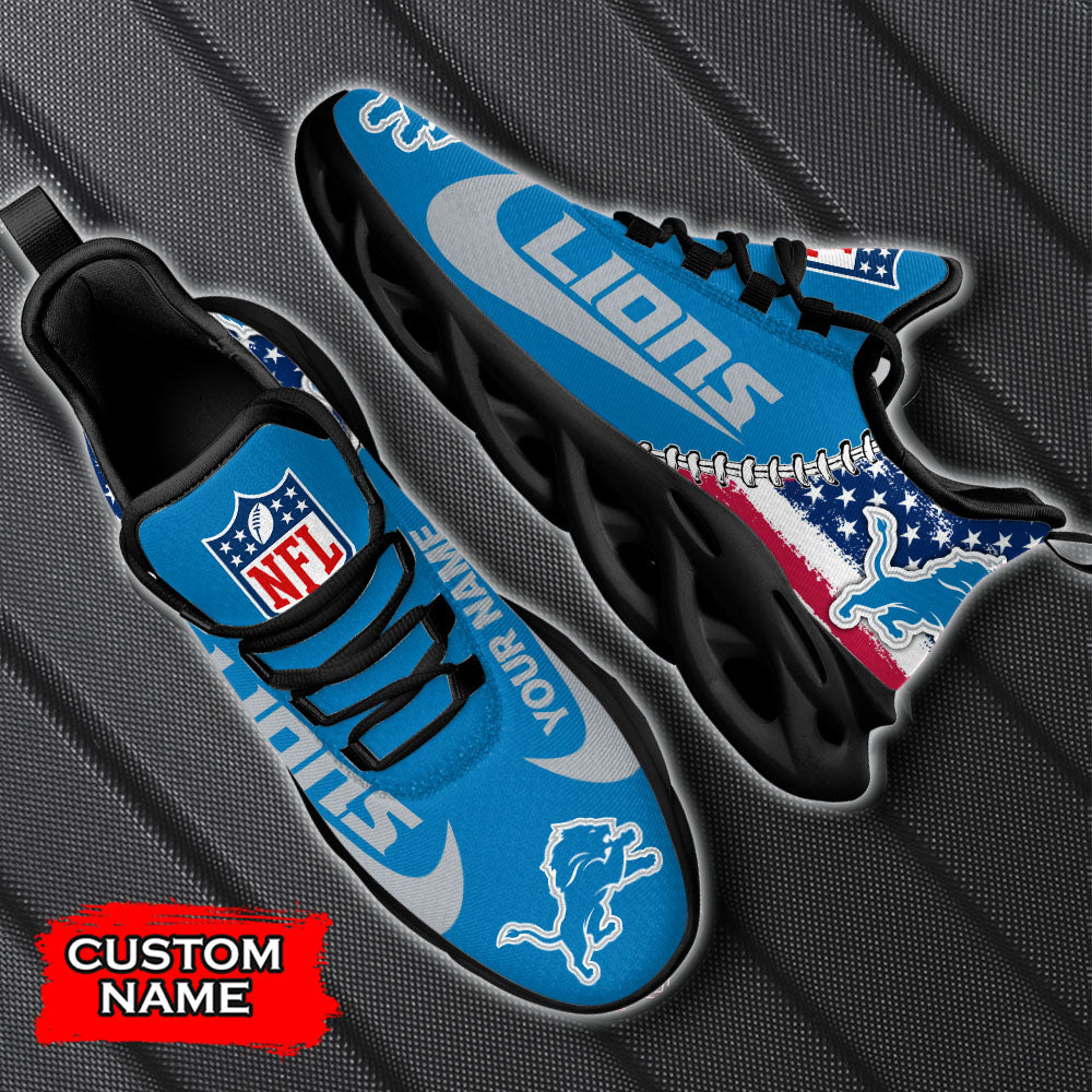 Ideafootwear Detroit Lions NFL Max Soul Shoes Sneakers For Men And Women