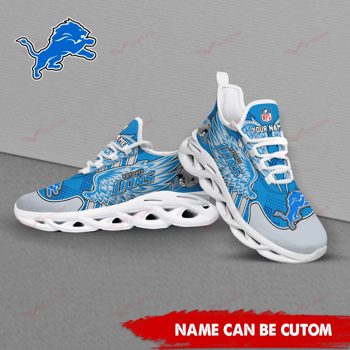 Ideafootwear Detroit Lions NFL Max Soul Shoes Sneakers For Men And Women