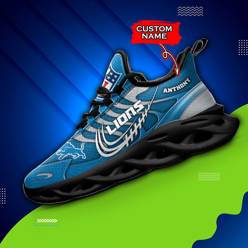 Ideafootwear Detroit Lions NFL Max Soul Shoes Sneakers For Men And Women
