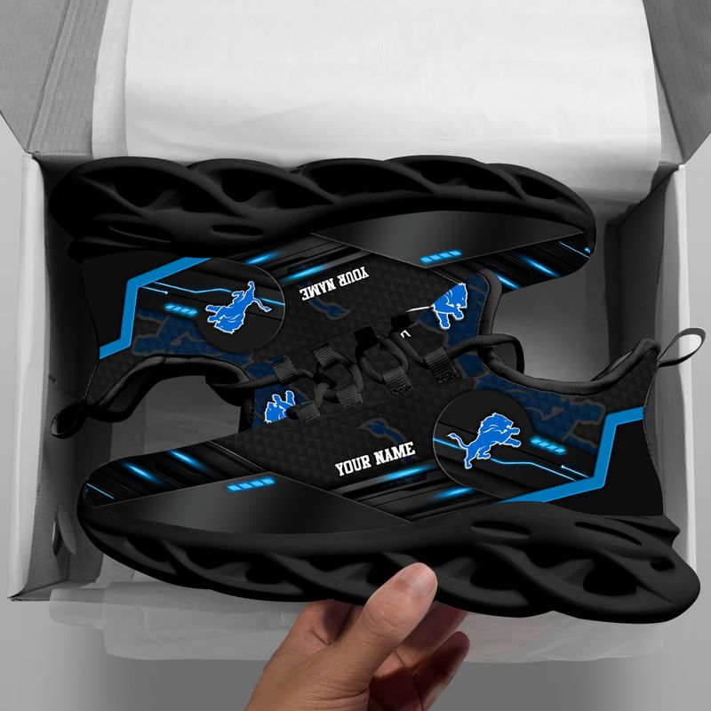 Ideafootwear Detroit Lions NFL Max Soul Shoes Sneakers For Men And Women