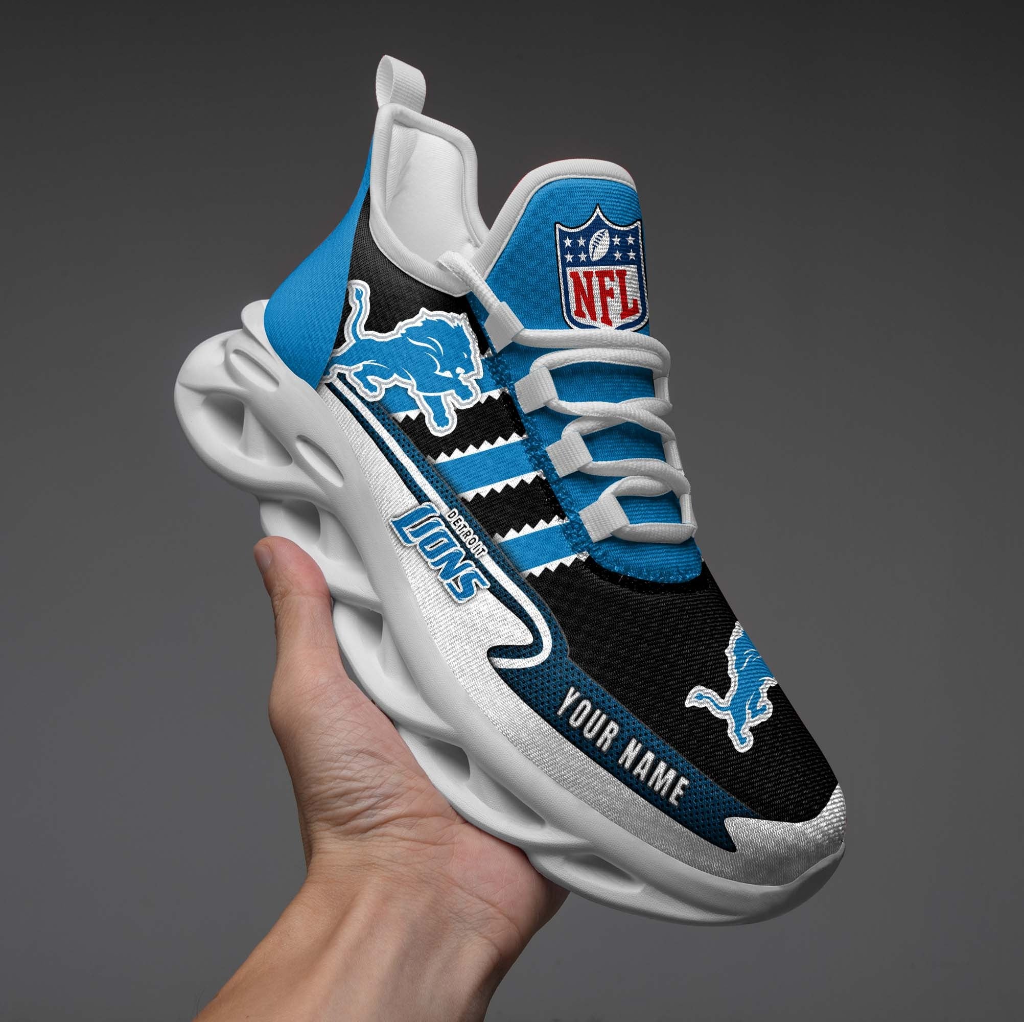 Ideafootwear Detroit Lions NFL Max Soul Shoes Sneakers For Men And Women