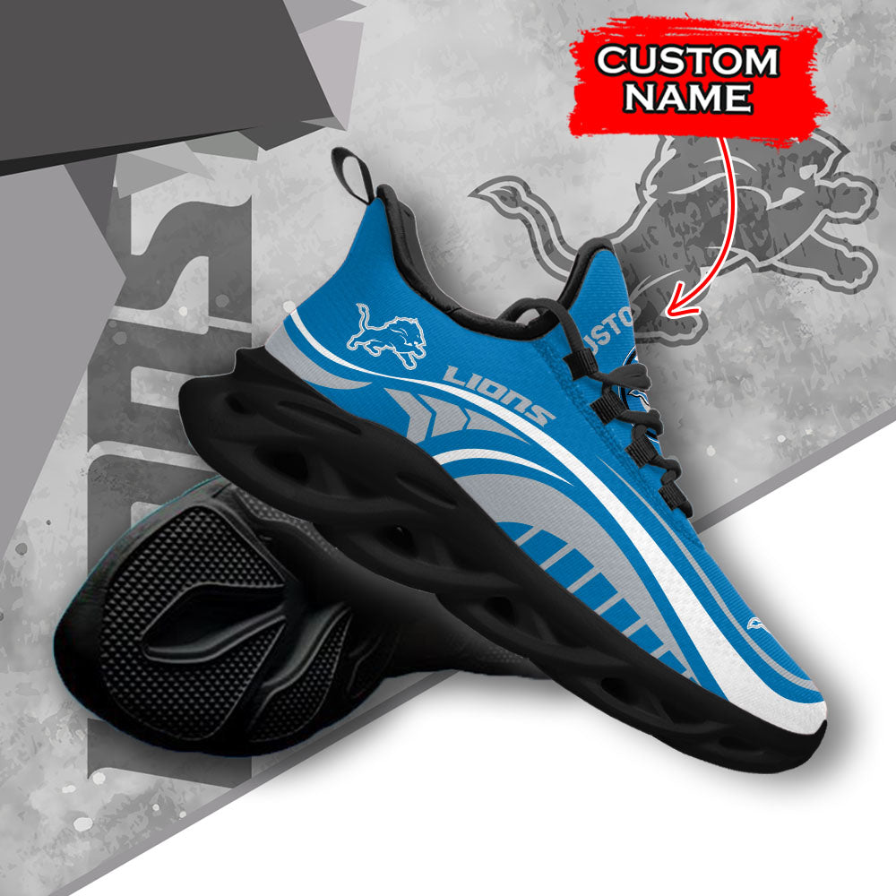 Ideafootwear Detroit Lions NFL Max Soul Shoes Sneakers For Men And Women