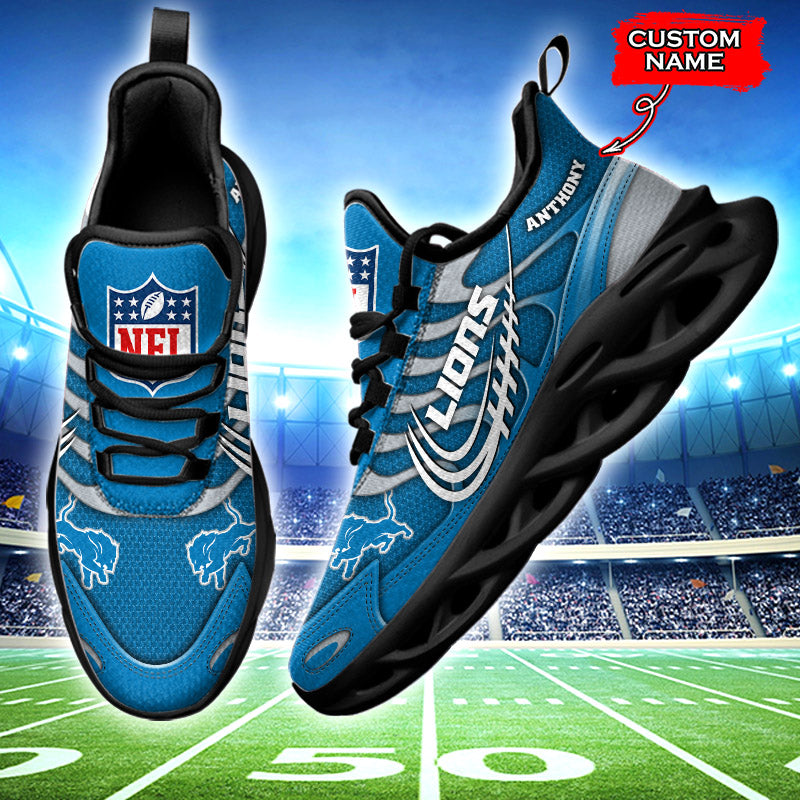 Ideafootwear Detroit Lions NFL Max Soul Shoes Sneakers For Men And Women