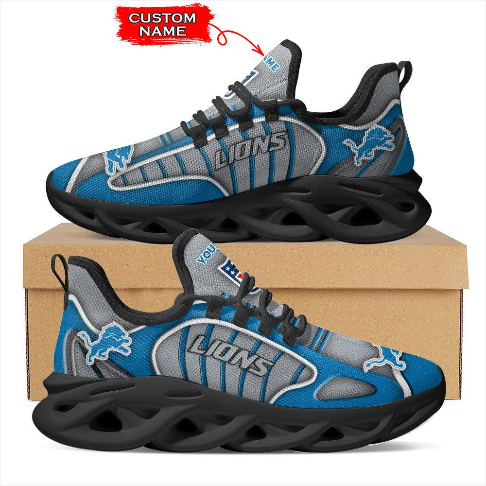 Ideafootwear Detroit Lions NFL Max Soul Shoes Sneakers For Men And Women