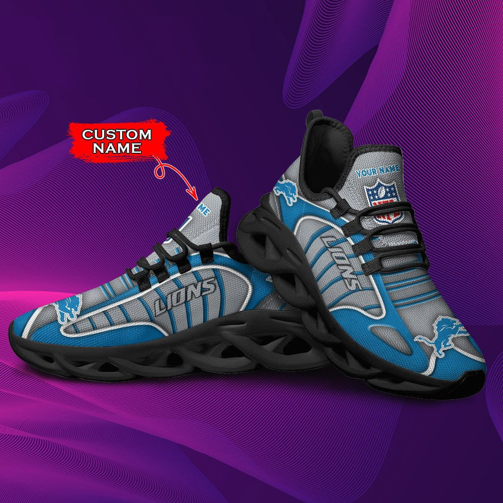 Ideafootwear Detroit Lions NFL Max Soul Shoes Sneakers For Men And Women