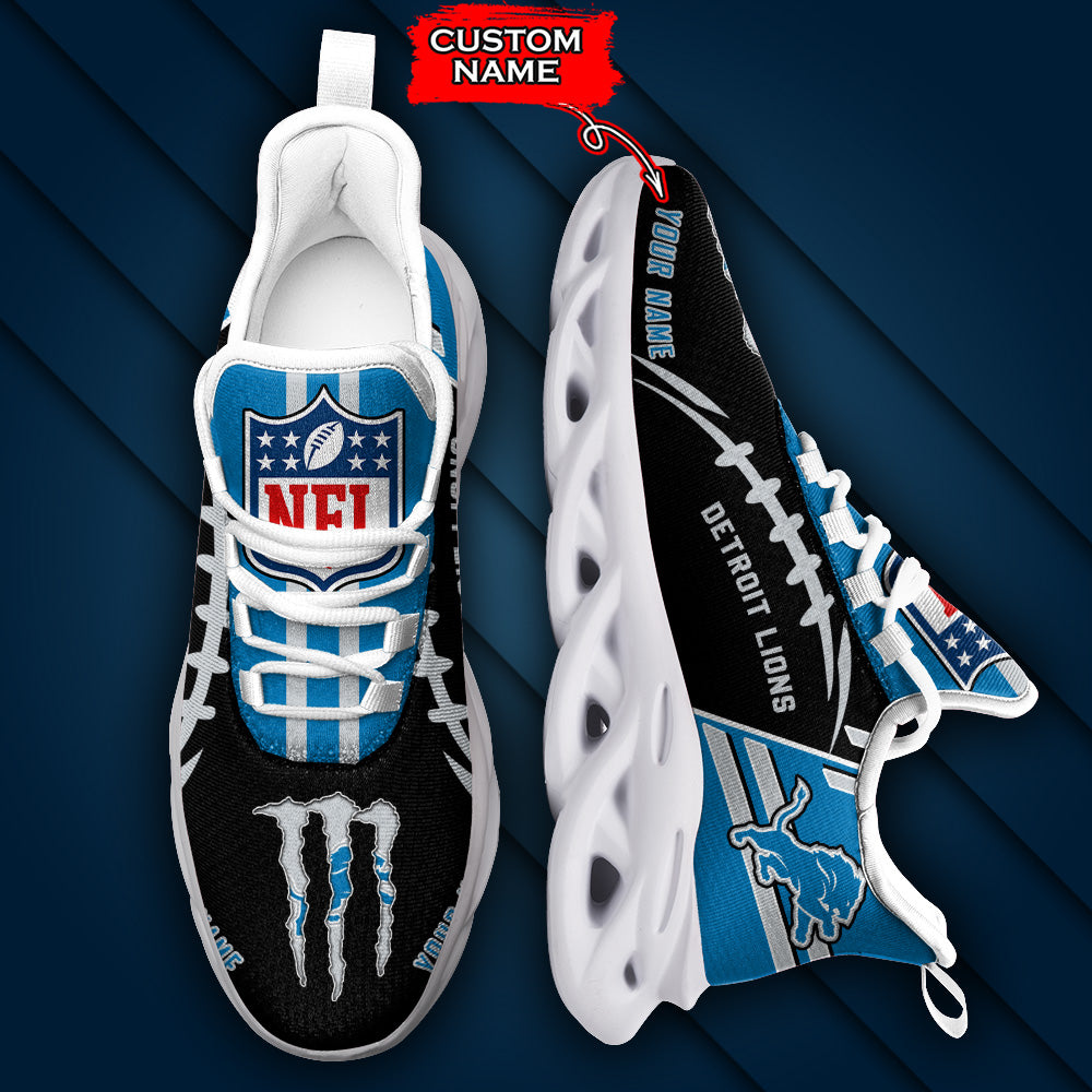 Ideafootwear Detroit Lions NFL Max Soul Shoes Sneakers For Men And Women