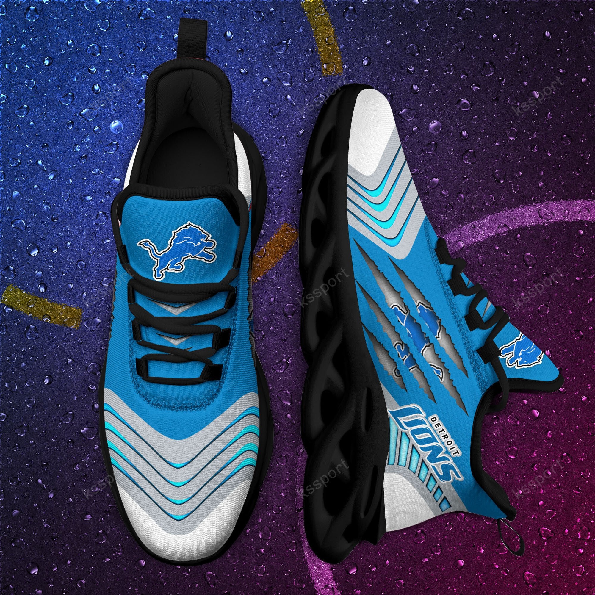 Ideafootwear Detroit Lions NFL Max Soul Shoes Sneakers For Men And Women