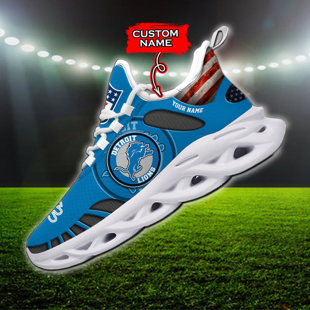 Ideafootwear Detroit Lions NFL Max Soul Shoes Sneakers For Men And Women