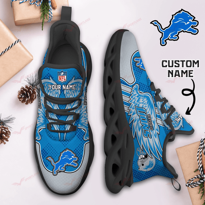Ideafootwear Detroit Lions NFL Max Soul Shoes Sneakers For Men And Women