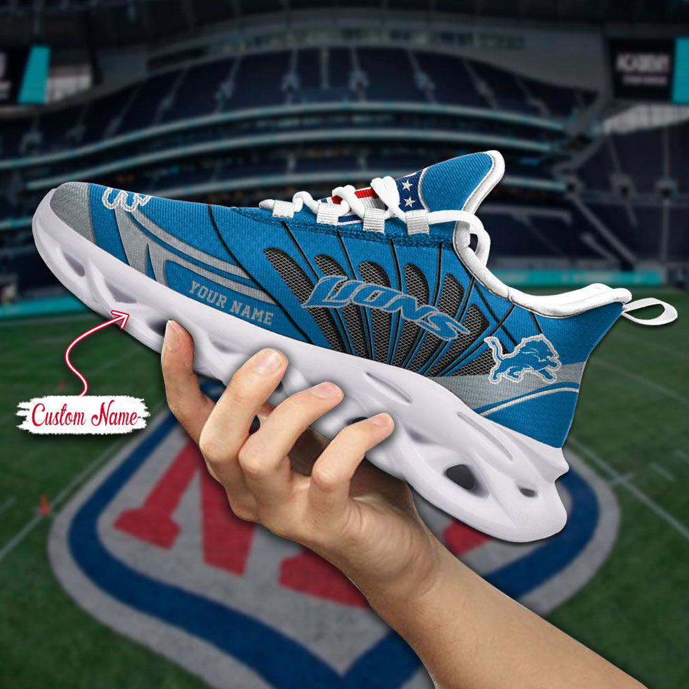 Ideafootwear Detroit Lions NFL Max Soul Shoes Sneakers For Men And Women