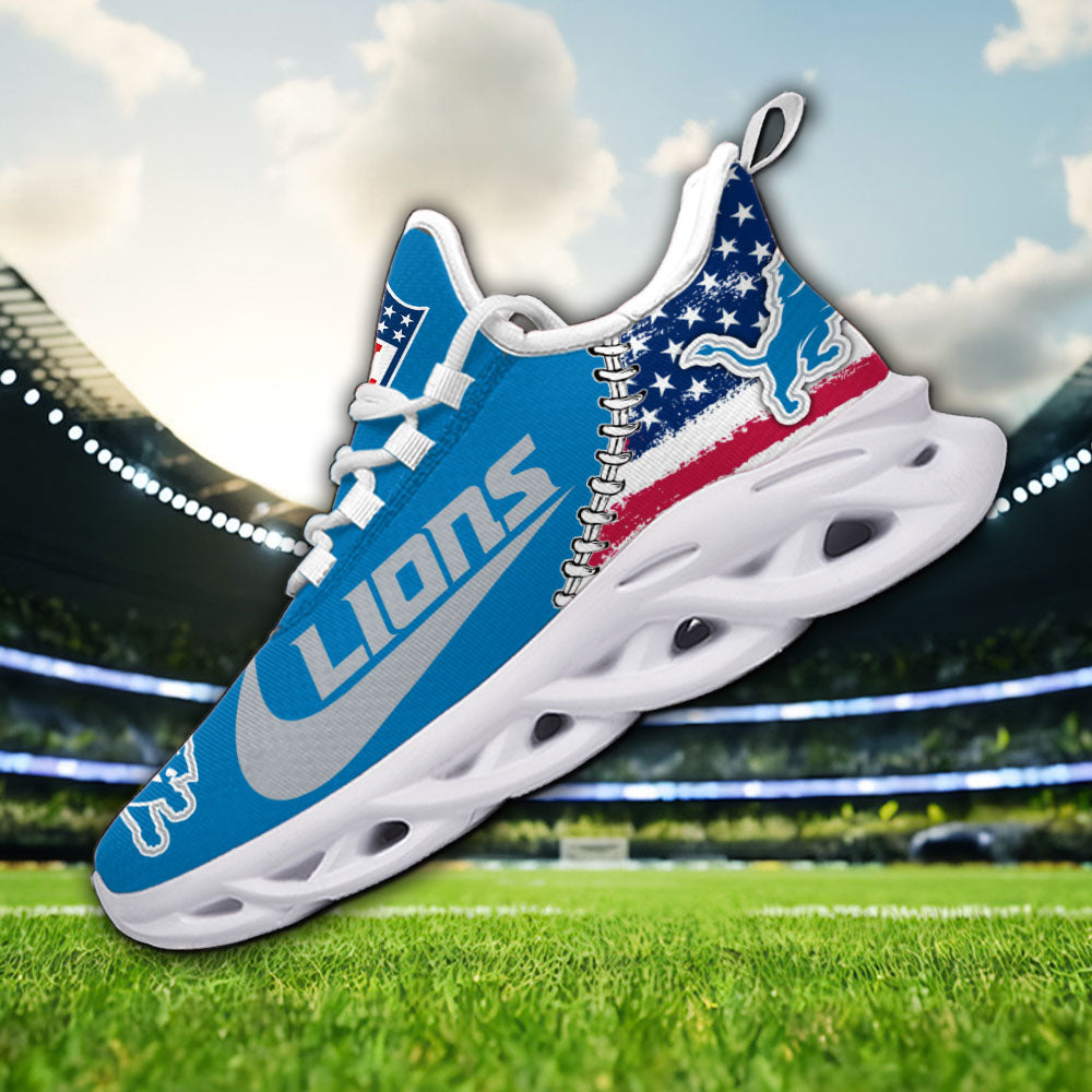 Ideafootwear Detroit Lions NFL Max Soul Shoes Sneakers For Men And Women