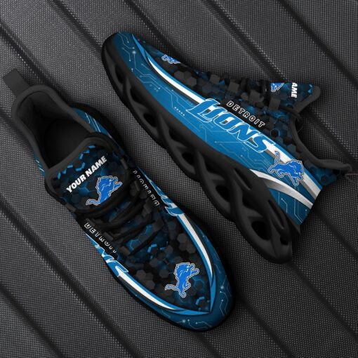 Ideafootwear Detroit Lions NFL Max Soul Shoes Sneakers For Men And Women