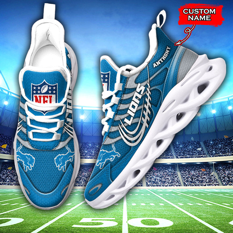 Ideafootwear Detroit Lions NFL Max Soul Shoes Sneakers For Men And Women