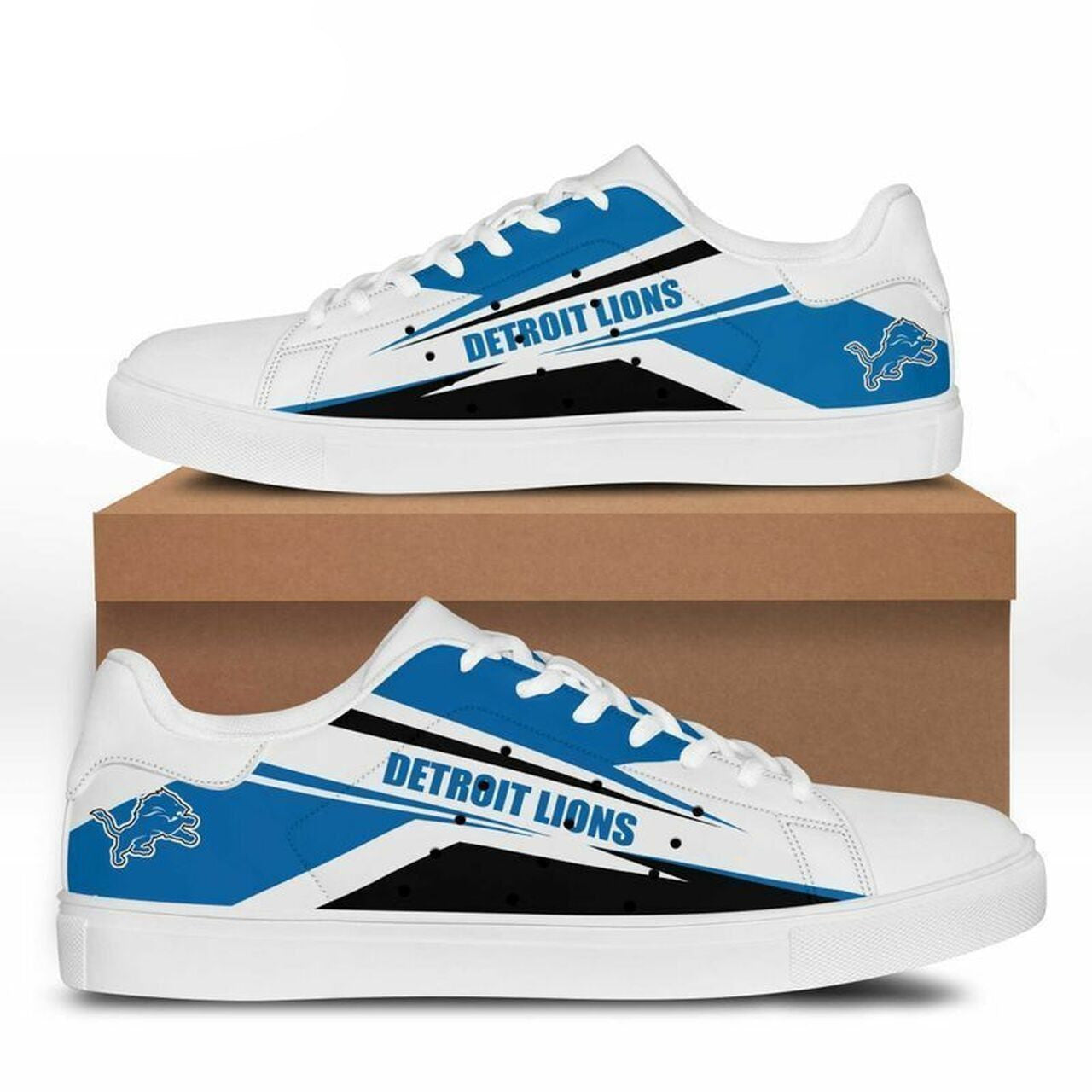 Ideafootwear Detroit Lions Skate Stan Shoes Sneakes For Men And Women