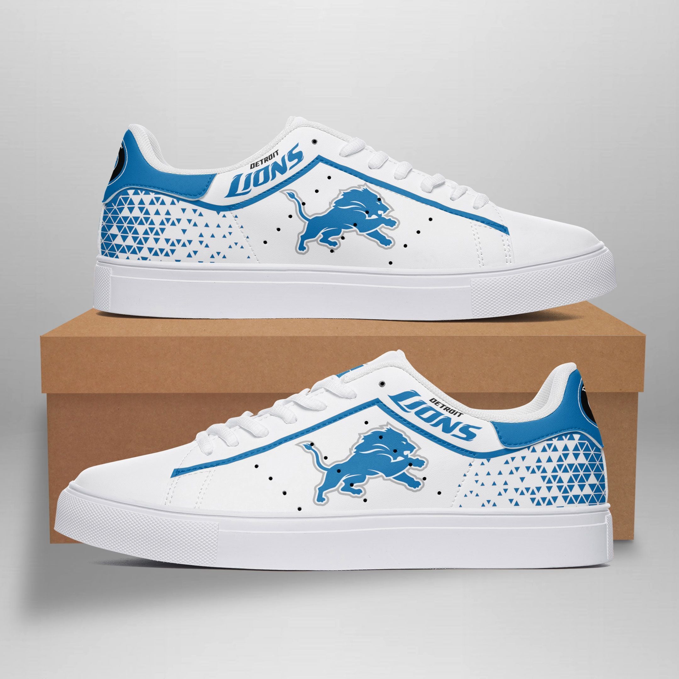 Ideafootwear Detroit Lions Skate Stan Shoes Sneakes For Men And Women
