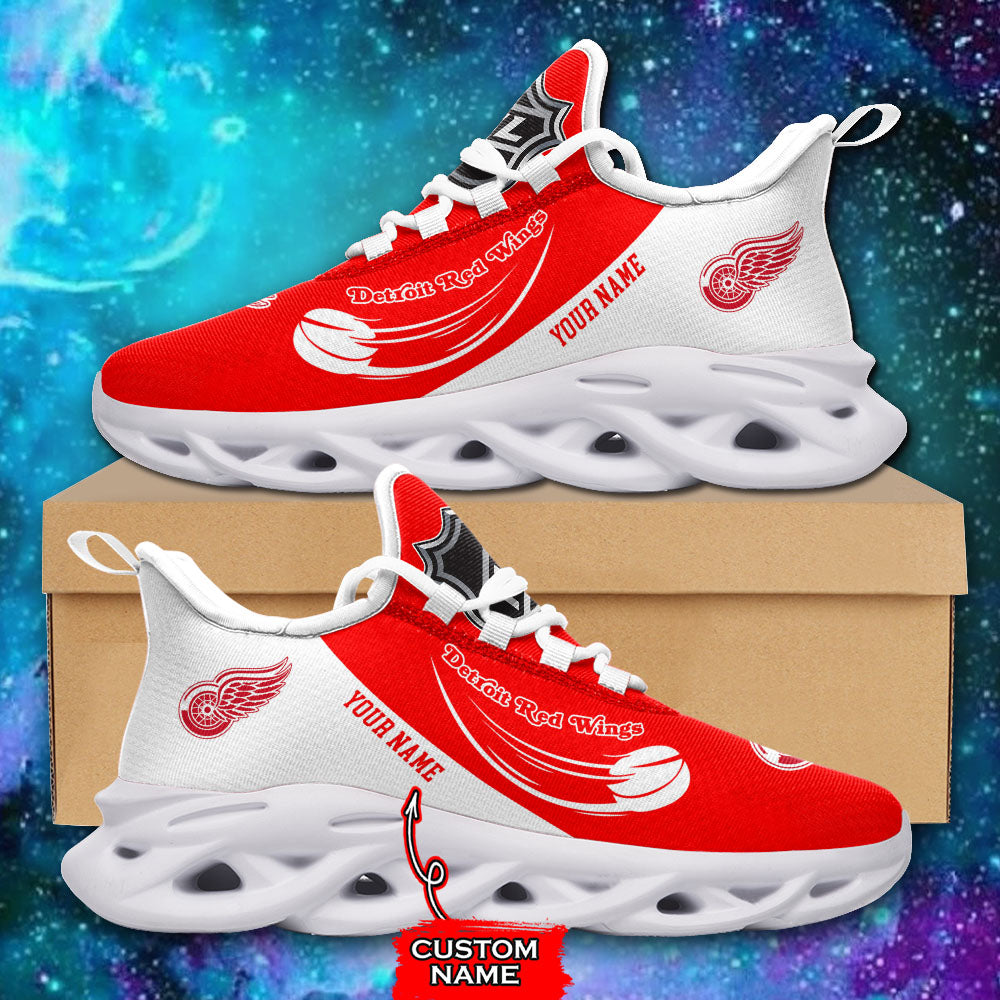 Ideafootwear Detroit Red Wings NHL Max Soul Shoes Sneakers For Men And Women