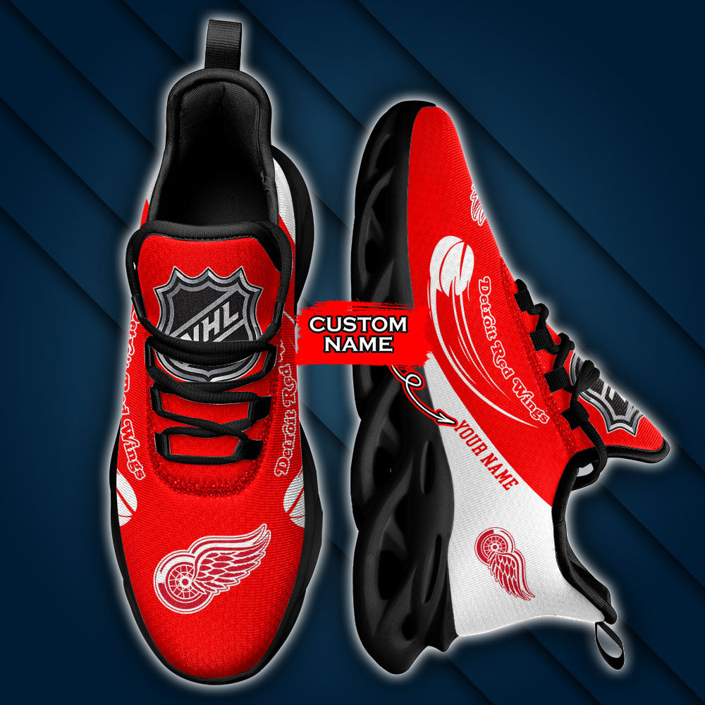 Ideafootwear Detroit Red Wings NHL Max Soul Shoes Sneakers For Men And Women